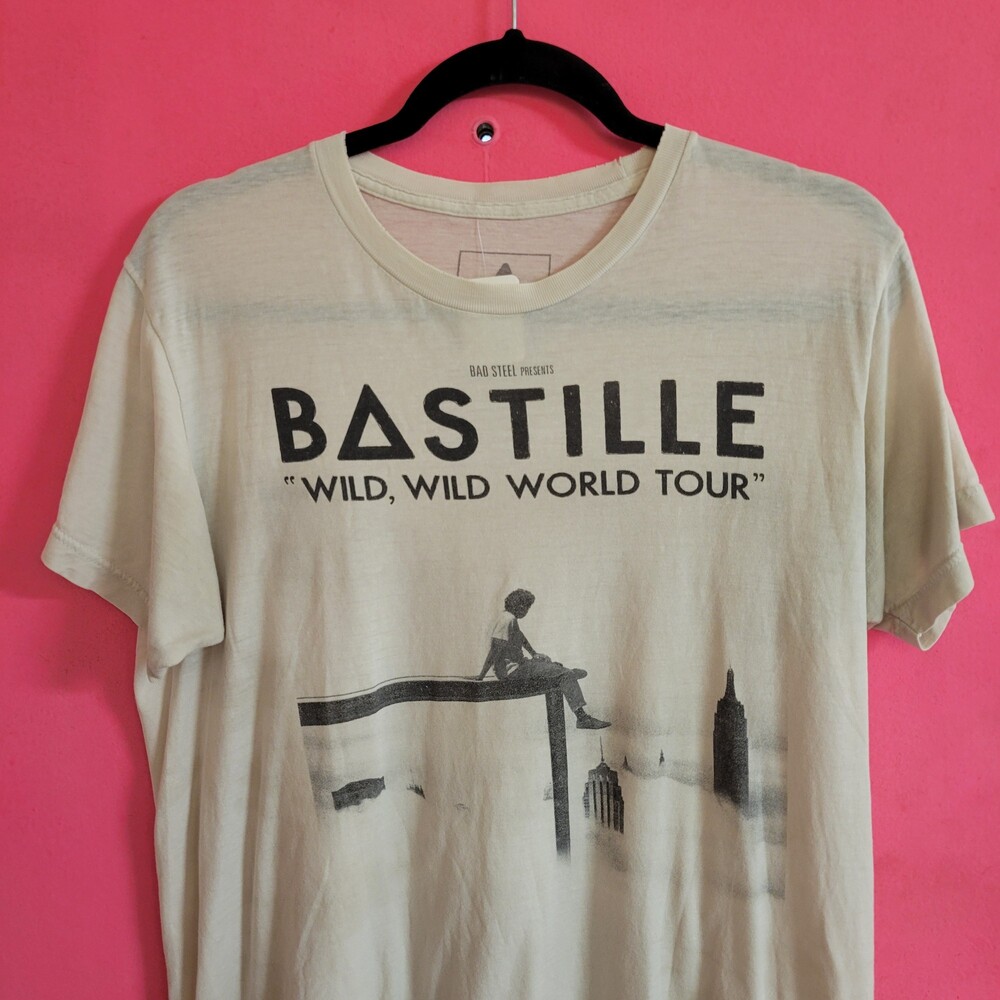 Bastille alternative rock 2017 Off-White T-Shirt Wild Wild World Tour medium
